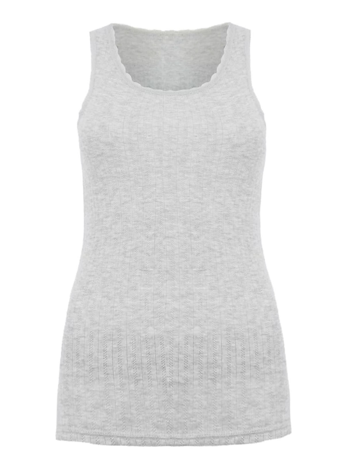 Marks and Spencer - - M&5 GREY Thermal Pointelle Vest - Size 6 to 22
