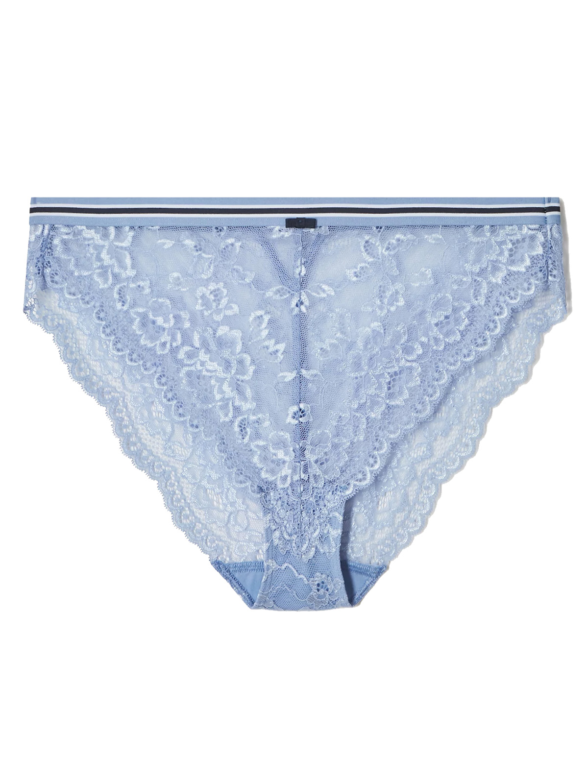 Marks and Spencer - - M&5 PERIWINKLE All Over Lace Sporty Trim High Leg ...