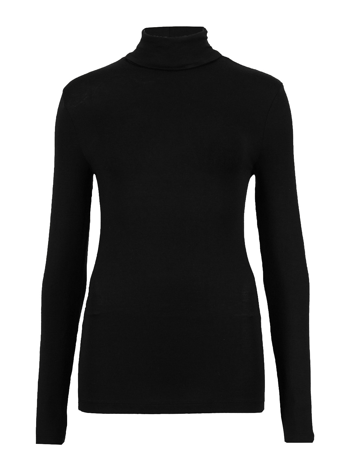 Marks and Spencer - - M&5 BLACK Heatgen Thermal Polo Neck Long Sleeve ...