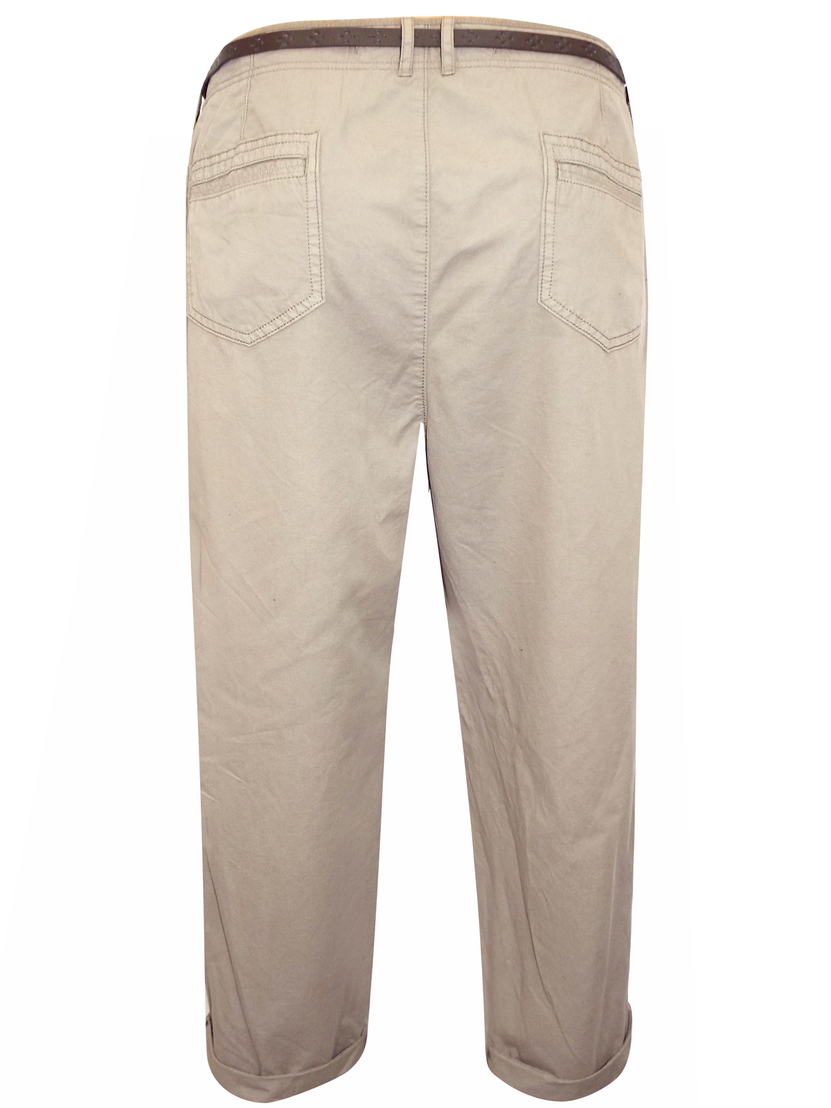 Marks and Spencer - - M&5 SABLE Pure Cotton Belted Chinos - Size 8 to 22