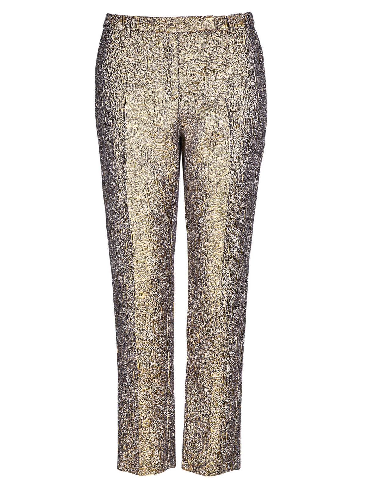 Marks and Spencer - - M&5 GOLD Metallic Effect Jacquard Slim Leg ...