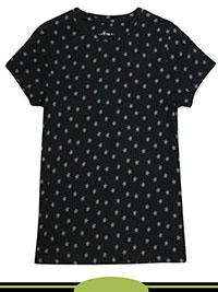 BLACK Older Boys Pure Cotton Star Print Short Sleeve T-Shirt - Age 6/7Y to 15/16Y