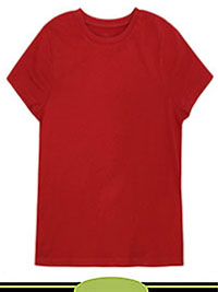 RED Older Girls Pure Cotton Short Sleeve T-Shirt - Age 7/8Y to 13/14Y