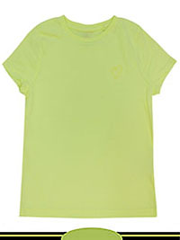 LEMON Older Girls Pure Cotton Heart Embroidered T-Shirt - Age 6/7Y to 14/15Y