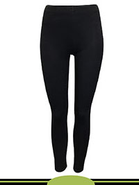 BLACK Teen Girls Cotton Rich Stretch Leggings - Age 10/11Y to 15/16Y