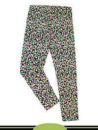 MULTI Older Girls Cotton Rich Floral Print Full Length Leggings - Age 6/7Y to 15/16Y