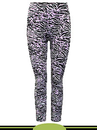 LILAC Teen Girls Cotton Rich Zebra Print Leggings - Age 10/11Y to 15/16Y