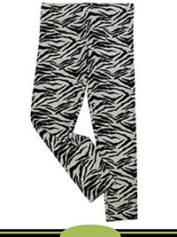 WHITE Older Girls Cotton Rich Zebra Print Leggings - Age 6/7Y to 9/10Y