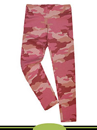 PINK Older Girls Cotton Rich Camo Print Leggings - Age 6/7Y to 8/9Y