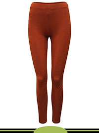 BURNT-ORANGE Teen Girls Cotton Rich Leggings - Age 10/11Y tp 15/16Y