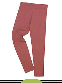 SALMON-PINK Older Girls Cotton Rich Leggings - Age 6/7Y to 11/12Y