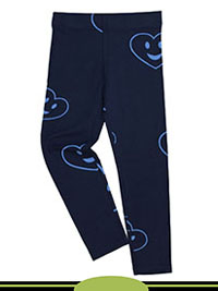 NAVY Older Girls Cotton Rich Heart Print Leggings - Age 6/7Y to 10/11Y