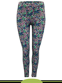 MULTI Teen Girls Cotton Rich Floral Print Leggings - Age 10/11Y to 15/16Y