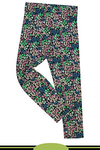 MULTI Older Girls Cotton Rich Floral Print Leggings - Age 6/7Y to 9/10Y