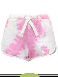 PINK Older Girls Pure Cotton Tie Dye Runner Shorts - Age 6/7Y to 15/16Y