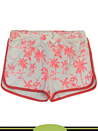 CORAL Older Girls Pure Cotton Palm Print Runner Shorts - Age 7/8Y to 15/16Y