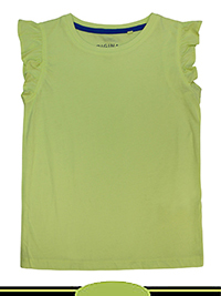 LIME Girls Pure Cotton Frill Sleeve Top - Age 2/3Y to 6/7Y