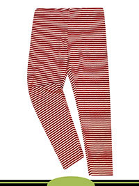 RED Younger Girls Cotton Rich Striped Leggings - Age 2/3Y to 6/7Y