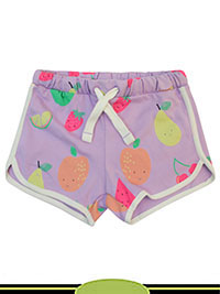 LILAC Younger Girls Pure Cotton Fruit Print Runner Shorts - Age 2/3Y to 6/7Y