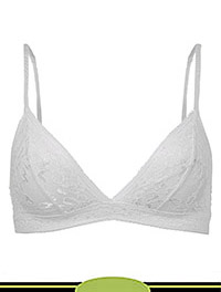 WHITE Lace Non-Wired Bralet - Size 12 to 14