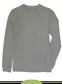 GREY Older Boys Pure Cotton Long Sleeve Top - Age 7/8Y to 13/14Y