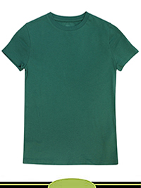 GREEN Older Boys Pure Cotton Plain T-Shirt - Age 6/7Y to 15/16Y