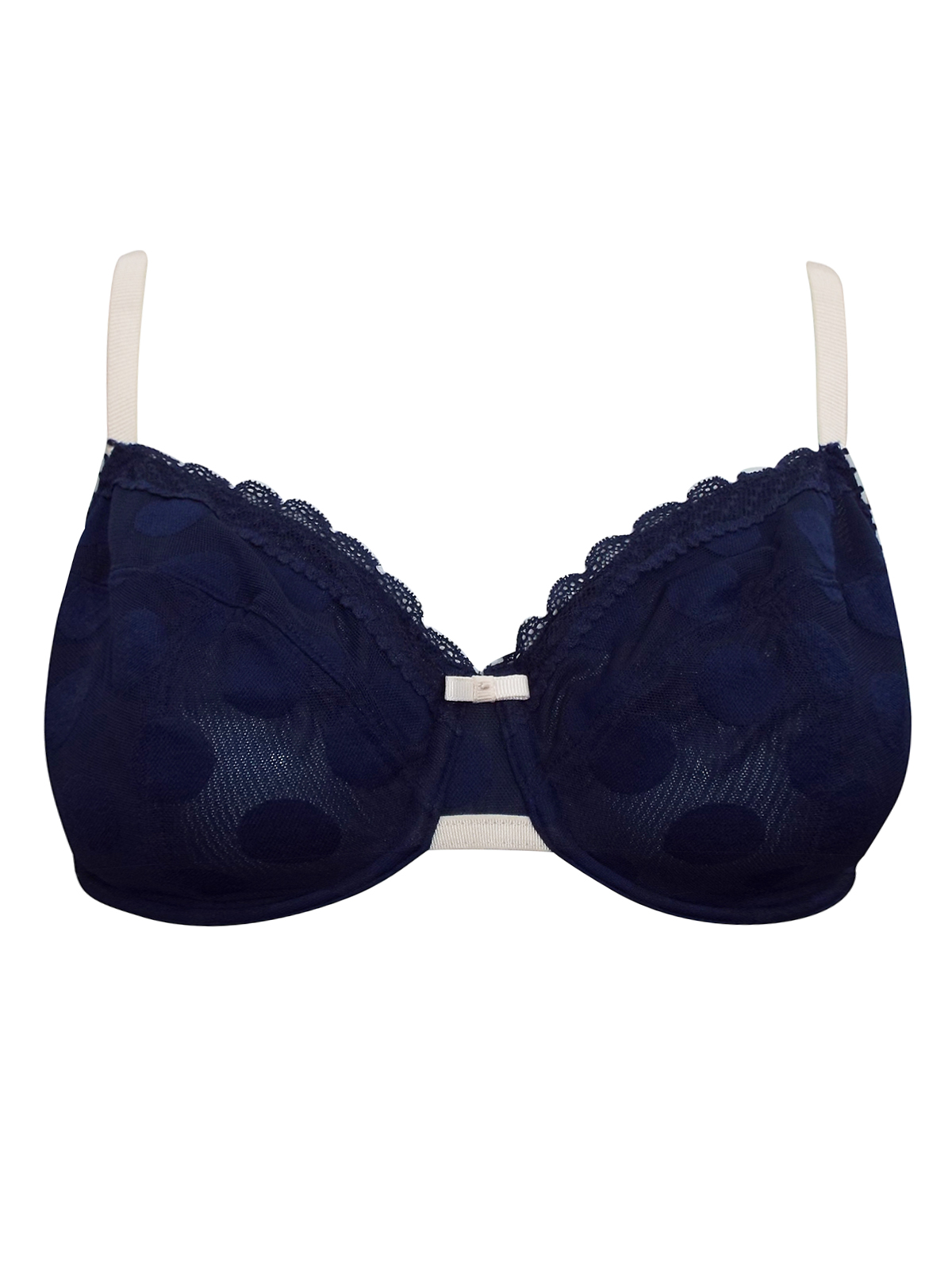 Marks and Spencer - - M&5 NAVY Spotted Non-Padded Full Cup Bra - Size ...