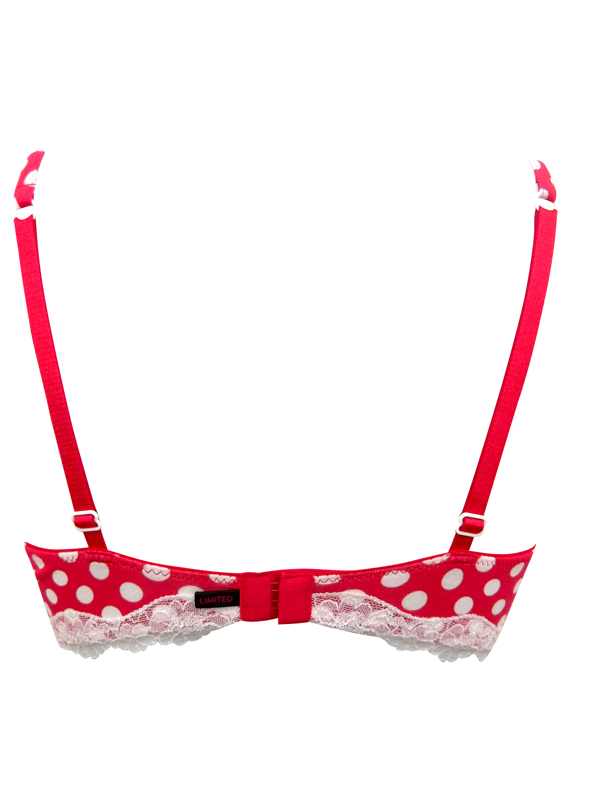 Marks and Spencer M&5 RED Spotted Underwired Padded Lace Trim Bra
