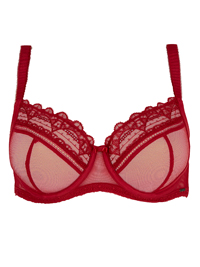 4utograph RED Victoriana Embroidery Non Padded Balcony Bra - Size 32 to 38 (DD-E-F-G) 4utograph RED Victoriana Embroidery Non Padded Balcony Bra - Size 32 to 38 (DD-E-F-G)
