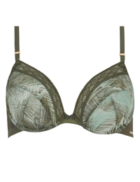 4utograph DARK-GREEN Maison Verde Lace Trim Non-Padded Plunge Bra - Size 30 to 38 (A-B-C-D) 4utograph DARK-GREEN Maison Verde Lace Trim Non-Padded Plunge Bra - Size 30 to 38 (A-B-C-D)