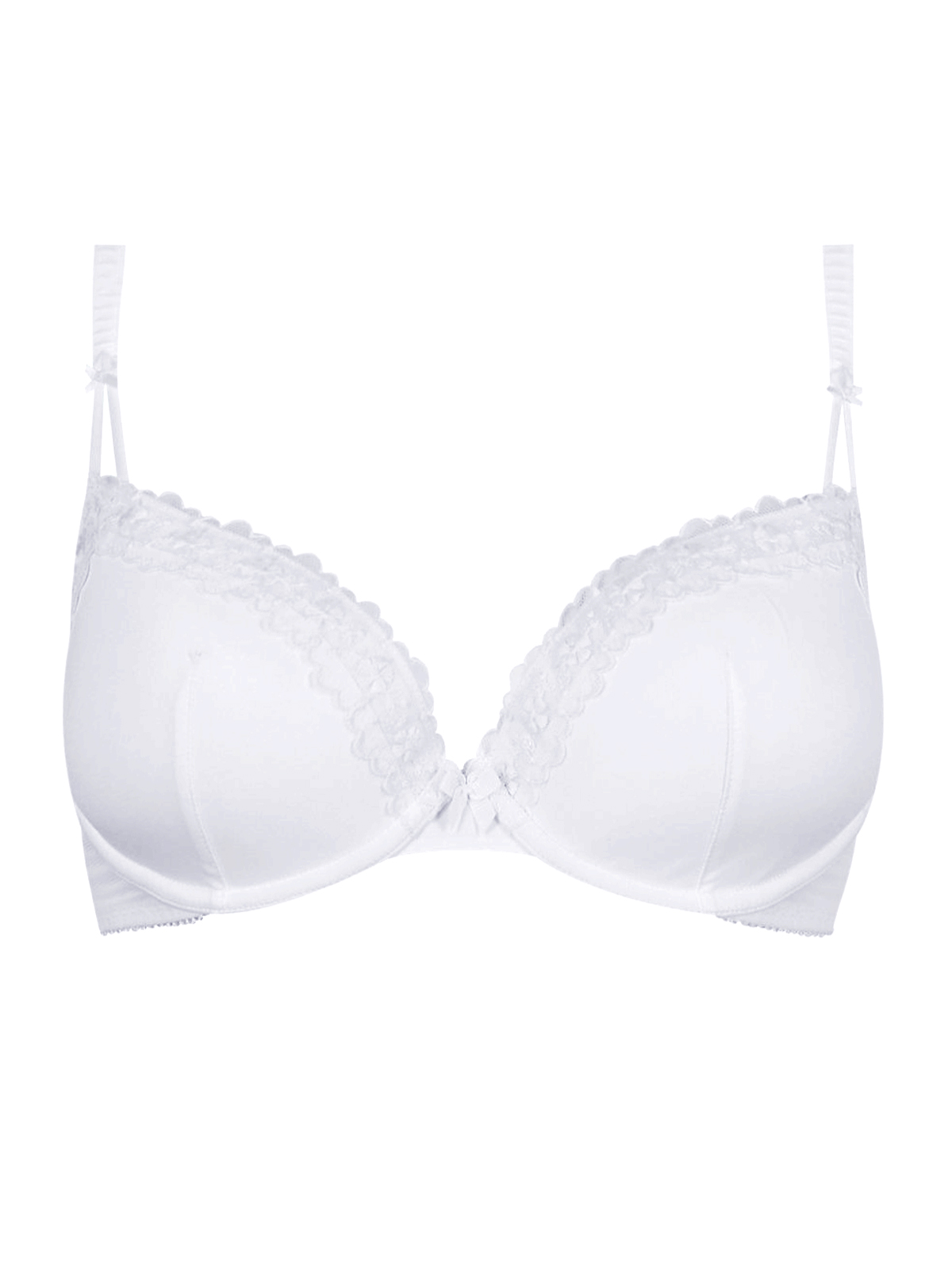 Marks and Spencer - - M&5 WHITE Embroidered Padded Plunge Bra - Size 34 ...