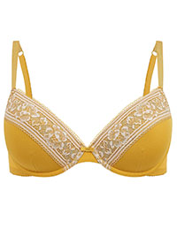 M&5 OCHRE Lace Padded Plunge Wired Bra - Size 30 to 34 (D-DD)