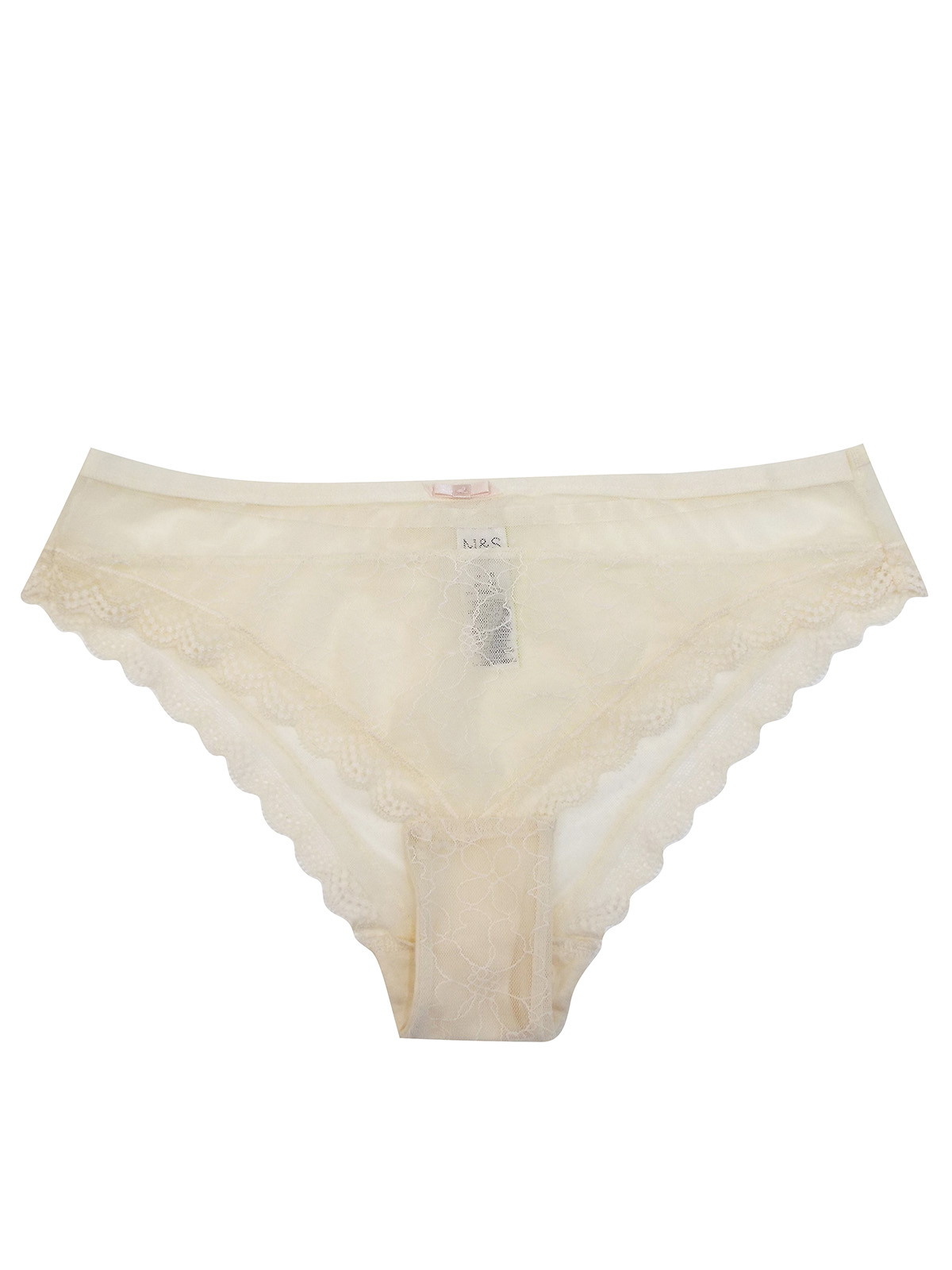 Marks and Spencer - - M&5 CREAM Lace Trim Brazilian Knickers - Size 10 ...