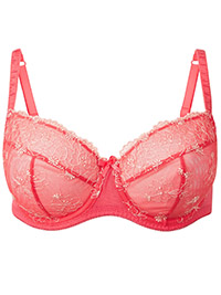 M&5 STRAWBERRY Embroidered Padded Plunge Bra - Size 32 to 40 (A-B-C-D)