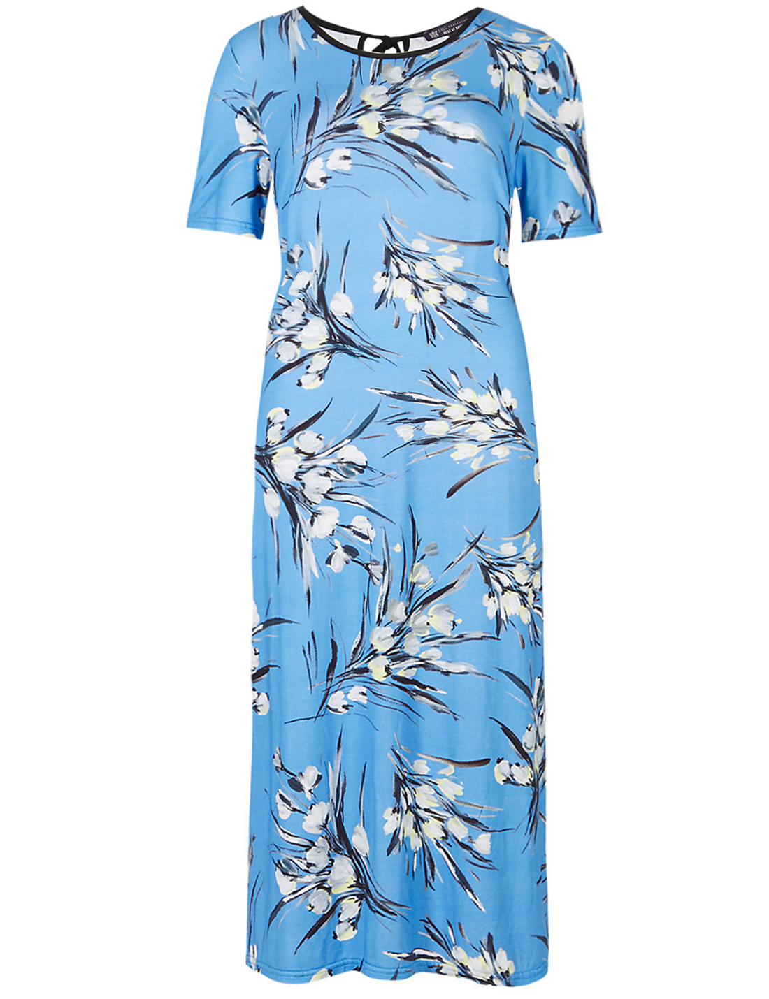 Marks and Spencer - - M&5 BLUE Floral Column Dress - Size 6 to 18
