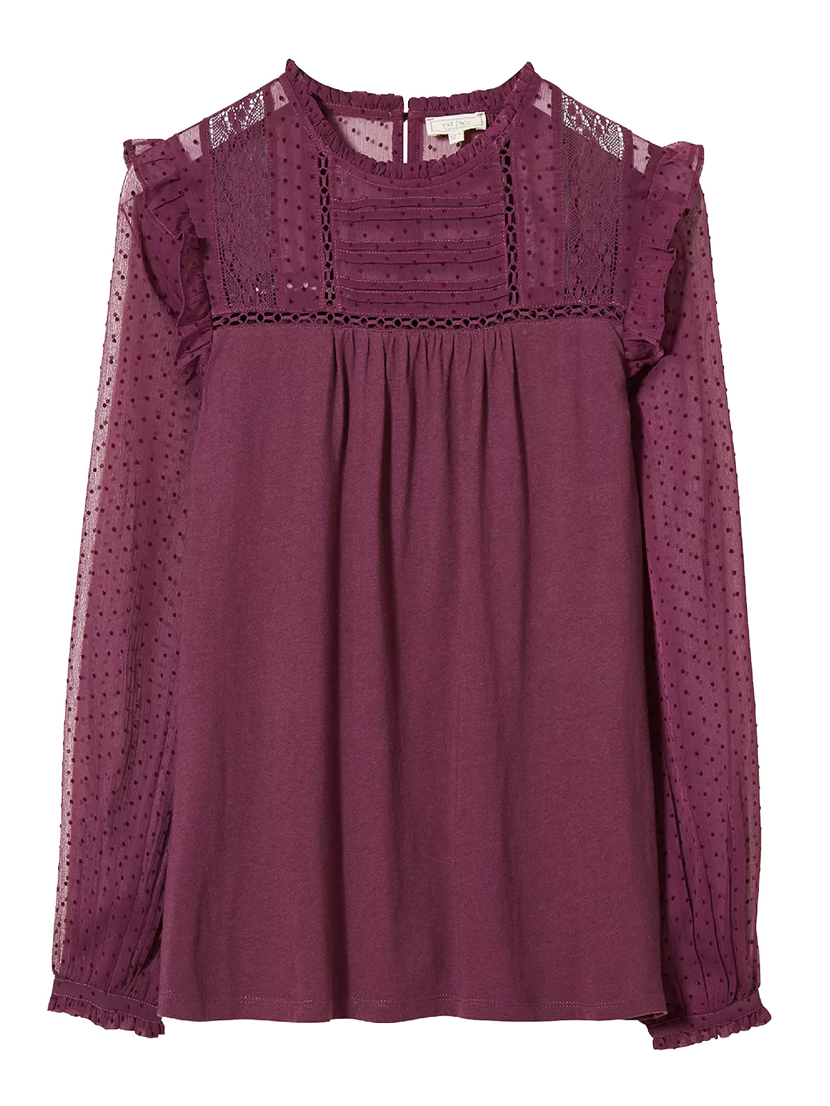 FAT FACE - - FatFace PLUM Lottie Spotted Top - Size 8 to 18