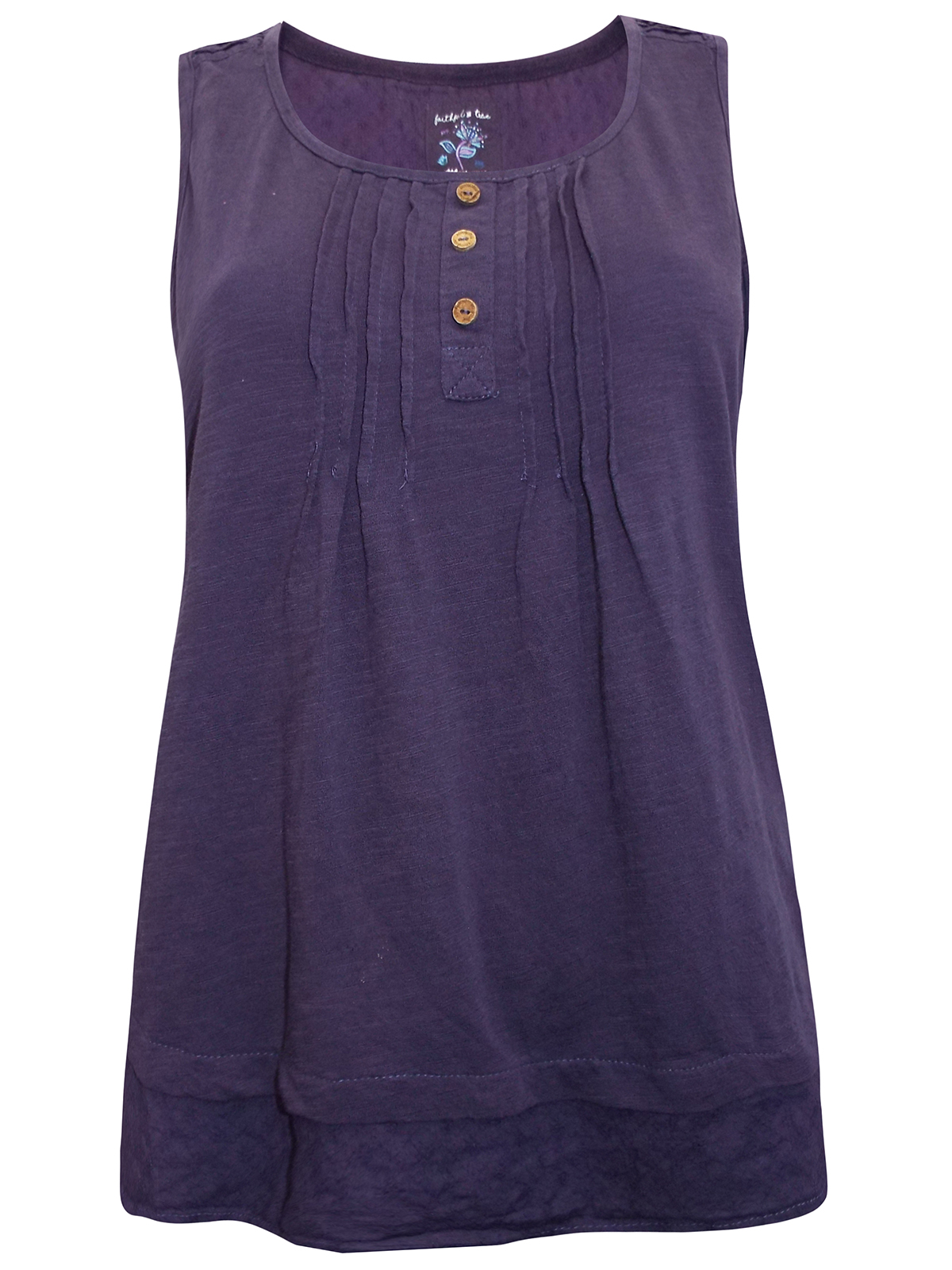 Mantaray - - Mantaray BLACKCURRANT Pure Cotton Sleeveless Pintuck Top ...