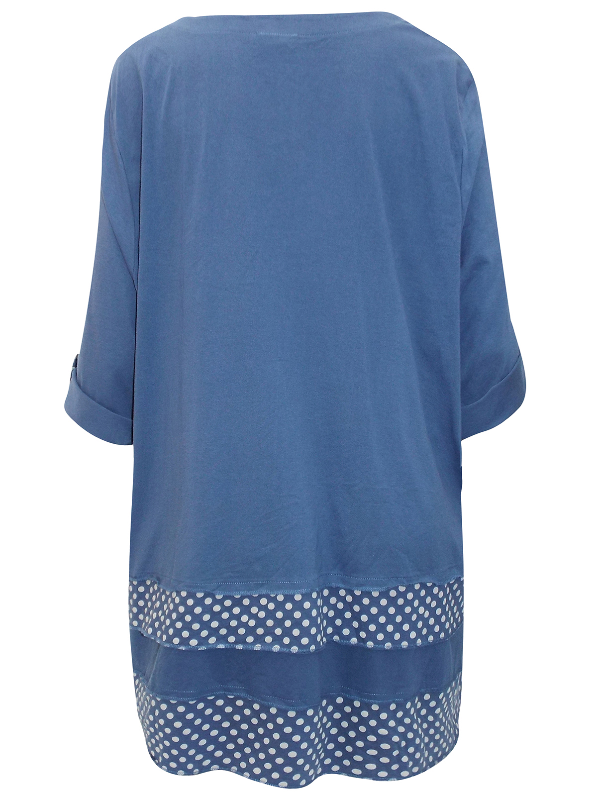 Wholesale Knitwear by Mia Moda - - Mia Moda BLUE Pure Cotton Polka Dot ...