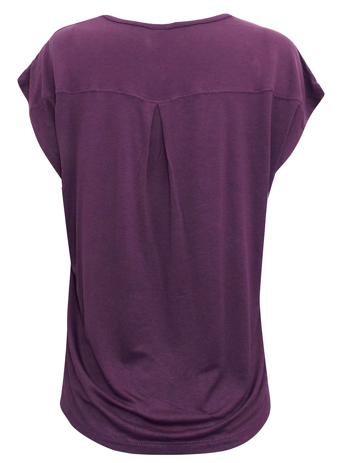 FAT FACE - - Fat Face Aubergine V-Neck Jersey Top - Size 8/10 to 12/14