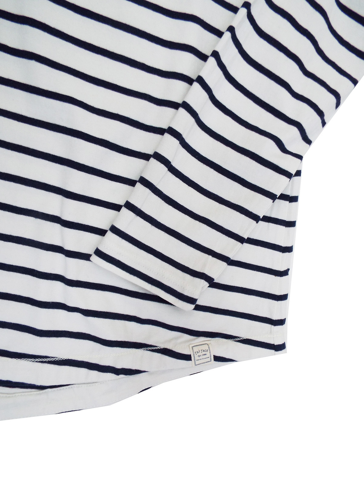 FAT FACE - - Fat Face The Classic Breton Tee, White Navy Stripe - sizes ...