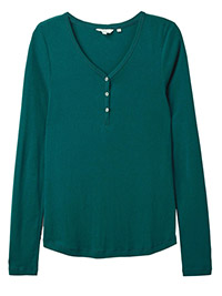 FF TEAL Maple Henley T-Shirt - Size 10