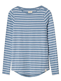 FF SAIL-BLUE Organic Cotton Breton T-Shirt - Size 8 to 18