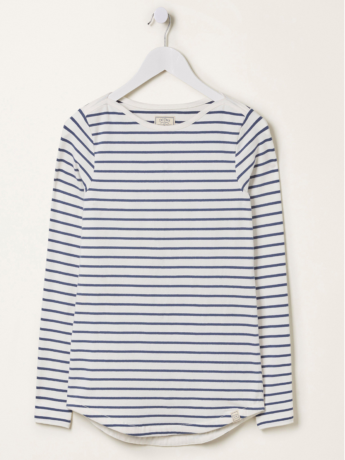 FAT FACE - - Fat Face BLUE Long Sleeve Breton Stripe T-Shirt - Size 10 ...