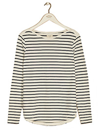 FF IVORY Long Sleeve Breton Stripe T-Shirt - Size 8 to 18