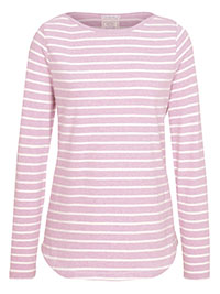 FF ROSE-BLOSSOM Cotton Rich Breton Stripe T-Shirt - Plus Size 16