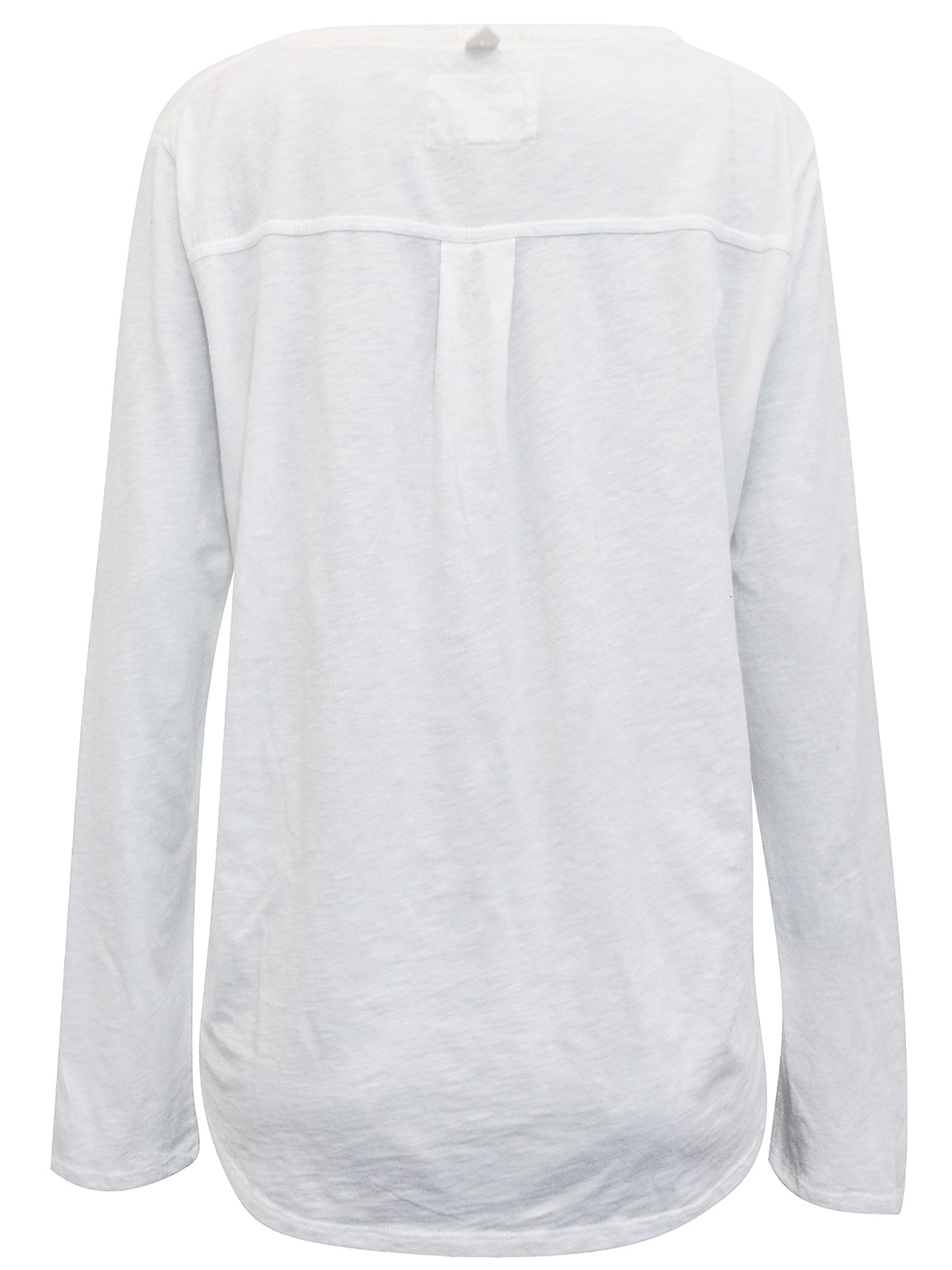 White Stuff - - WH1TE STUFF WHITE Pure Cotton Notch Neck Long Sleeve ...