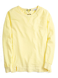 PASTEL-YELLOW Criss Cross Back Sweater - Size S to XXL