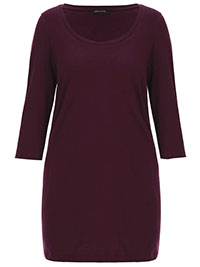 DAMSON Pure Cotton 3/4 Sleeve Tunic - Plus Size 18 to 30