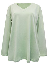 J.Jill GREEN Supima Cotton Long Sleeve Tunic - Size 8 to 18 (US XS to XL)