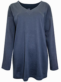 NAVY Supima Cotton Long Sleeve Tunic - Size 8 to 24/26 (US XS to 3X)